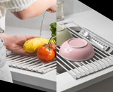 FoldRack – Foldable Stainless Steel Dish Drying Rack for Compact & Modern Kitchens
