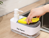 DualPress Pro Kitchen Soap Dispenser – Manual 2-Way Press Pump, Refillable & Removable Dish Soap System for Sink & Countertop