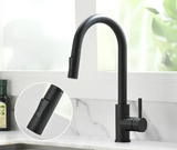 Pull-Out Kitchen Sink Faucet with Single Handle Mixer and Silver Finish