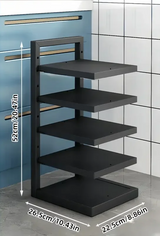 FlexiRack Pro – Adjustable Pot & Pan Organizer Rack in Stainless Steel