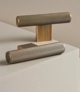 LineaBrass Antique Brass Linear T-Bar Cabinet & Drawer Handles – 5”