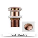 LuxDrain Pop-Up Drain Stopper – Stylish Bathroom Sink Stopper in Black & Gold