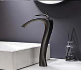 Luxury Chrome Brass Bathroom Sink Faucet with Single Handle and Anti-Leak Ceramic Valve