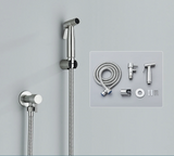 AquaClean Black Bidet Faucet – Stainless Steel Wall-Mounted WC Shower Sprayer (Shattaf Set)