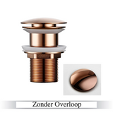 LuxDrain Pop-Up Drain Stopper – Stylish Bathroom Sink Stopper in Black & Gold