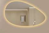 Luminaire Irregular LED Bathroom Mirror – Smart Touch, Creative Backlit Design