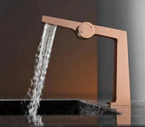 AurumFlow Luxe Rosé Gold Single-Handle Bathroom Faucet – Designer Warm & Cold Mixer