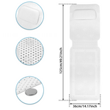 HydroComfort Non-Slip Bathtub Mat with Pillow – Full-Body Bath Cushion with Suction Cups & 4D Ventilation
