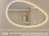 Luminaire Irregular LED Bathroom Mirror – Smart Touch, Creative Backlit Design