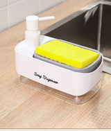 DualPress Pro Kitchen Soap Dispenser – Manual 2-Way Press Pump, Refillable & Removable Dish Soap System for Sink & Countertop
