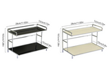 MetaRack Double-Tier Metal Storage Rack – Organizer for Kitchen, Bathroom & Office