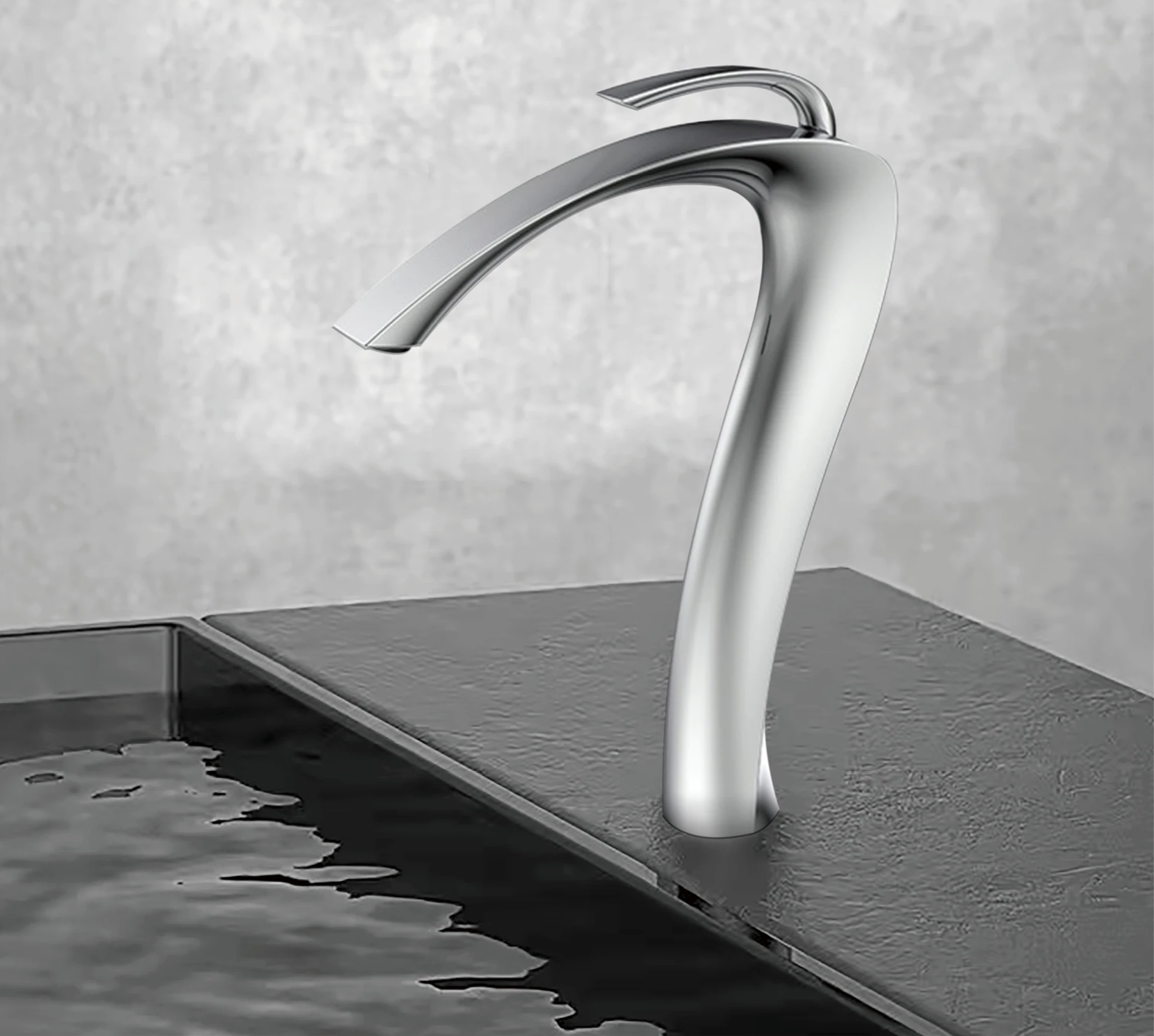 Luxury Chrome Brass Bathroom Sink Faucet with Single Handle and Anti-Leak Ceramic Valve