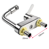 Stainless Steel Kitchen Sink Faucet with Single Handle Hot and Cold Water Mixer