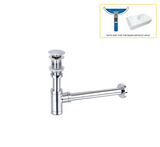 AquaStop Brass Odor-Sealing Sink Drain & Pop-Up Trap Set – Premium Bathroom & Vanity Drain Kit