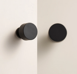 Nurlin Solid Brass Furniture Knobs – Art Deco Line Design in Gold, Silver, Bronze & Black