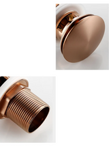 RoseFlow Luxury Rose Gold Pop-Up Bathroom Sink Drain – Solid Brass Stopper with Corrosion Protection