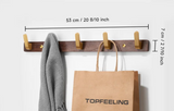 SARIHOSY Black Wooden Wall Rack  Modern Wall Hooks for Bathroom, Kitchen, Bedroom & Hallway