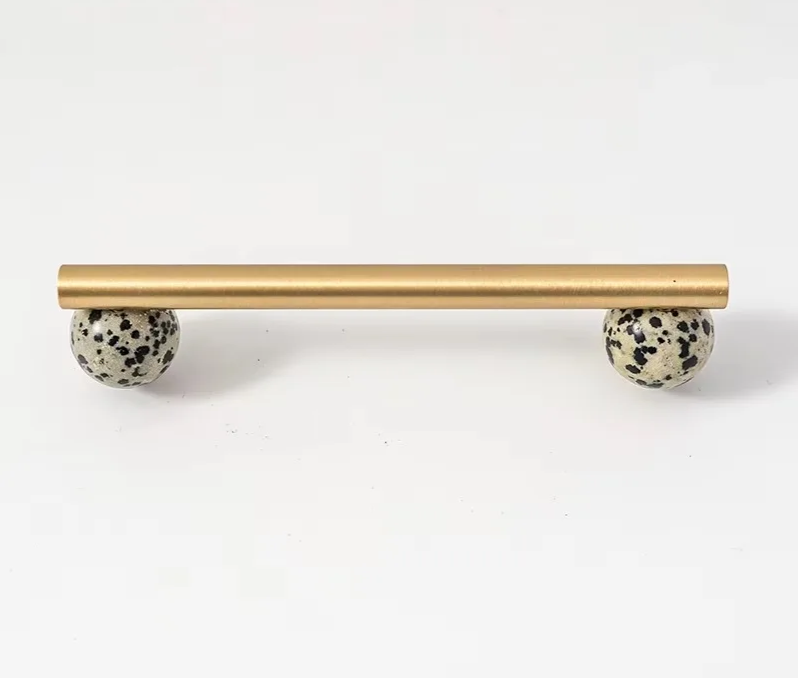 NordicLux Marble & Brass Cabinet Handles – Elegant Drawer & Cabinet Knobs in Scandinavian Design