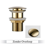 LuxDrain Pop-Up Drain Stopper – Stylish Bathroom Sink Stopper in Black & Gold