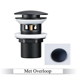 LuxDrain Pop-Up Drain Stopper – Stylish Bathroom Sink Stopper in Black & Gold