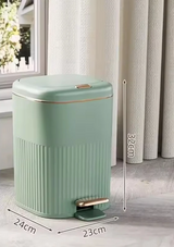 SilentStep Luxury Step Trash Can – 8L / 10L – 8L / 10L Stylish Pedal Bin with Lid for Bathroom, Kitchen & Office