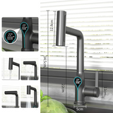 Digital Temperature Display Waterfall Bathroom Sink Faucet with Adjustable Spout Mixer