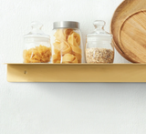 Nurlin Luxury Brass Wall Shelf – Organizer & Storage Rack for Kitchen, Bathroom & Living Space