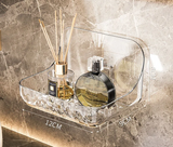 ClearGrip CrystalMount No-Drill Acrylic Wall Shelf – Transparent Floating Bathroom & Kitchen Organizer for Cosmetics, Shampoo & Essentials