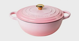 ChefMax 5-Quart Enameled Cast Iron Dutch Oven – Induction-Ready, Non-Stick, Multi-Purpose Cooking Pot (Black / Red)