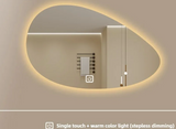 Luminaire Irregular LED Bathroom Mirror – Smart Touch, Creative Backlit Design