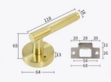 Viladepot Privacy Door Lever – Knurled Handle, Keyless for Bedroom & Bathroom