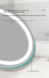 LumiCurve Pro LED Vanity Mirror – Frameless Oval Lighted Bathroom Mirror with Magnification & Anti-Fog