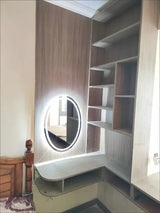 LumiCurve Pro LED Vanity Mirror – Frameless Oval Lighted Bathroom Mirror with Magnification & Anti-Fog